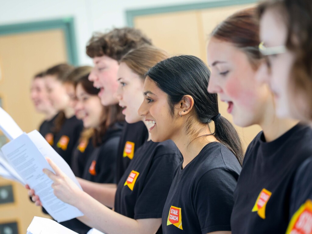 Further Stages students reading scripts together in a drama class